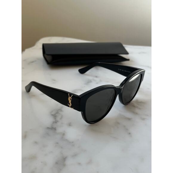 NEW Saint Laurent SL M3 Black Cat Eye Sunglasses - Picture 5 of 8